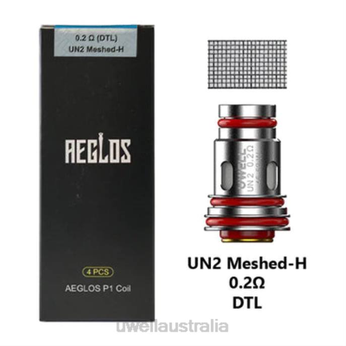 UWELL Australia - UWELL AEGLOS COILS | 4-PACK P1 UN2 Meshed-H 0.2ohm 448N271